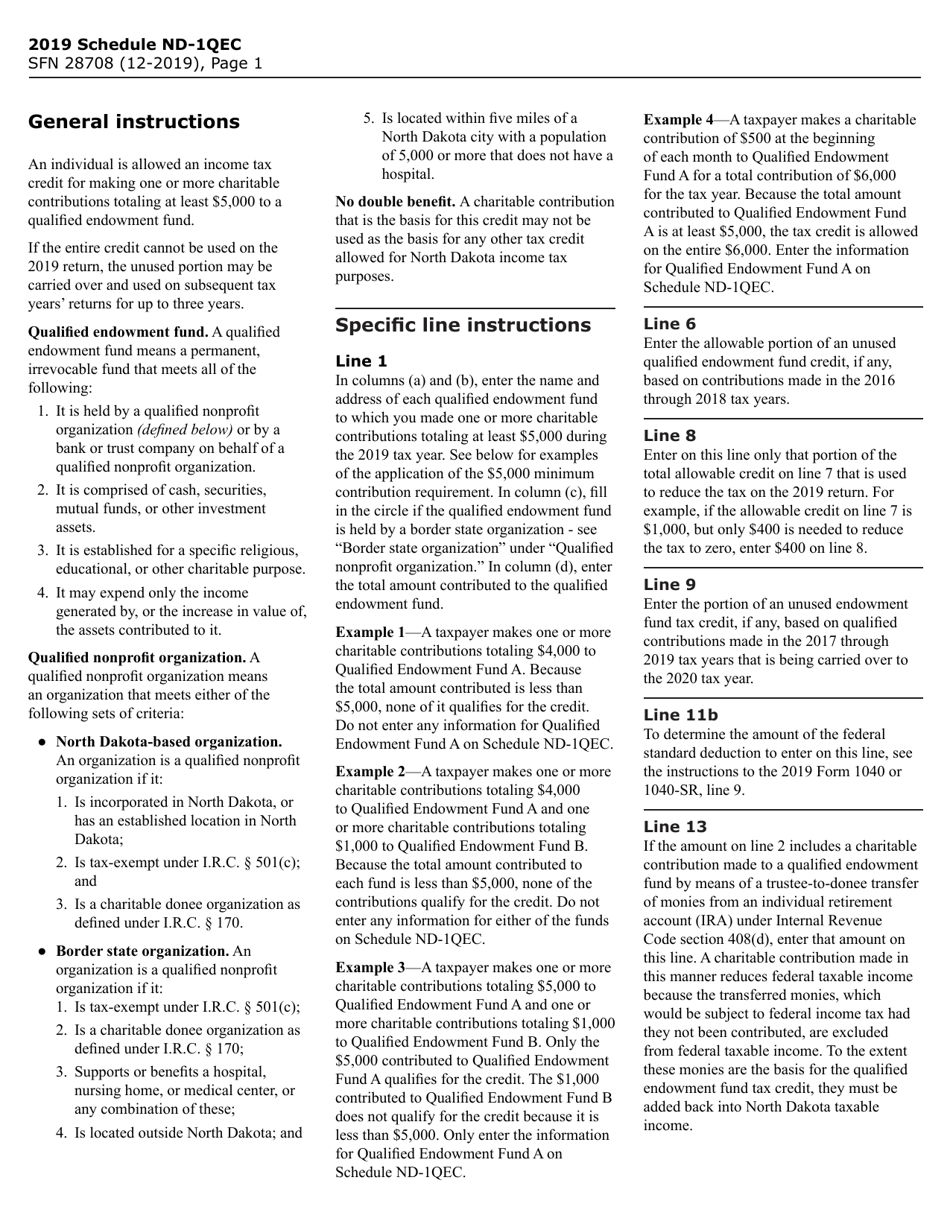 Form Nd 1 Sfn28708 Schedule Nd 1qec 2019 Fill Out Sign Online And Download Fillable Pdf 3991