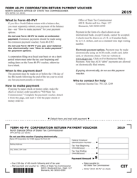 Document preview: Form 40-PV (SFN28752) Corporation Return Payment Voucher - North Dakota