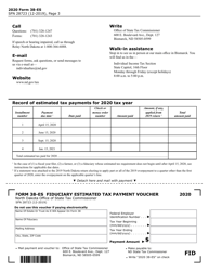 Form 38-ES (SFN28723) Estimated Income Tax - Estates and Trusts - North Dakota, Page 3