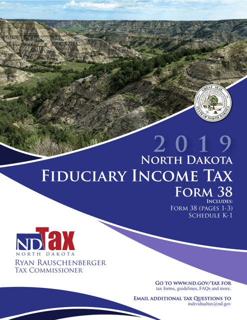 Instructions for Form 38 Fiduciary Income Tax - North Dakota, 2019