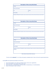 Form L-9 Affidavit for Real Property Tax Waiver: Resident Decedent - New Jersey, Page 3