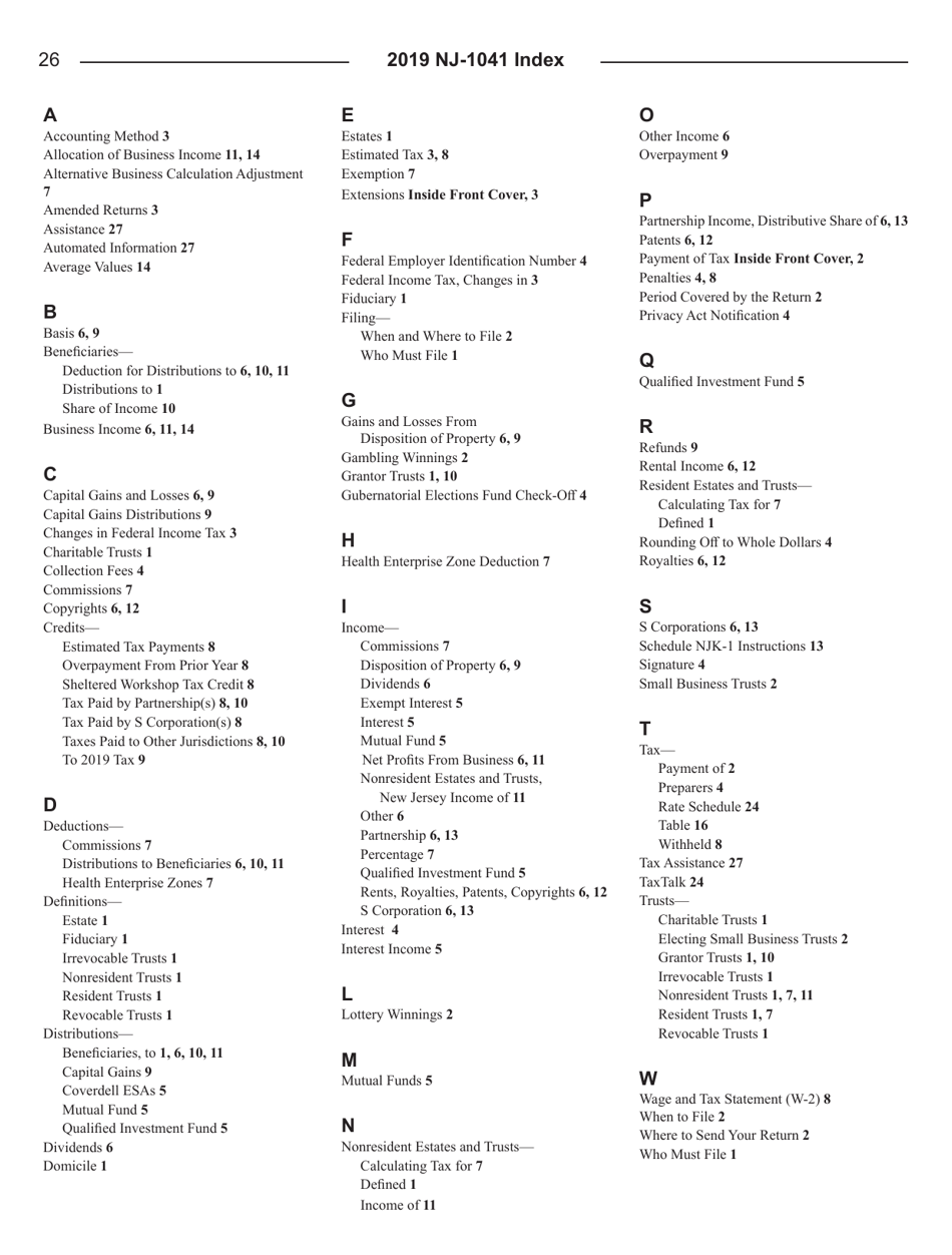 Instructions for Form NJ-1041 New Jersey Income Tax Fiduciary Return - New Jersey, Page 28
