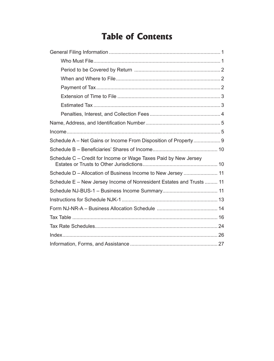 Instructions for Form NJ-1041 New Jersey Income Tax Fiduciary Return - New Jersey, Page 2
