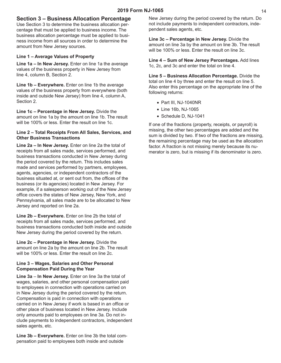Instructions for Form NJ-1065 Schedule NJK-1 Partners Share of Income - New Jersey, Page 14