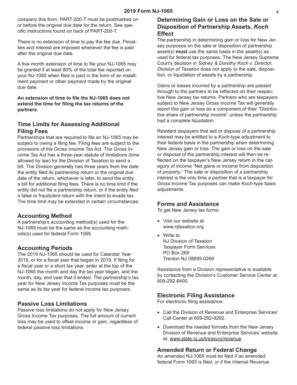 Instructions for Form NJ-1065 Schedule NJK-1 Partners Share of Income - New Jersey, Page 4