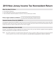 Instructions for Form NJ-1040NR New Jersey Income Tax Nonresident Return - New Jersey