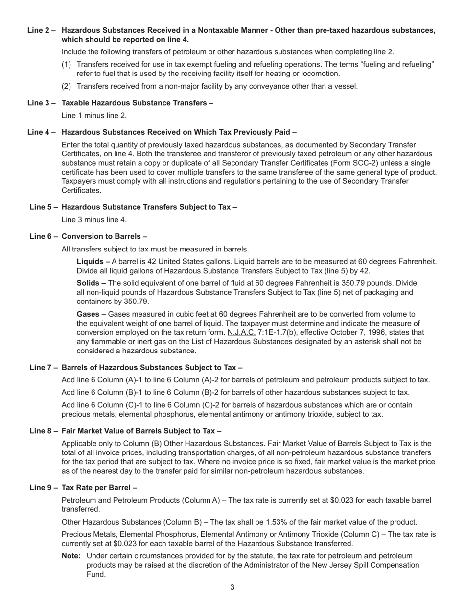 Form SCC-5 Spill Compensation and Control Tax - New Jersey, Page 4