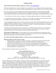 Notice of Change of Registered Office/Registered Agent - Minnesota, Page 2
