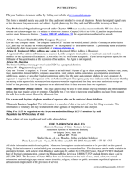 Minnesota Limited Liability Company Articles of Organization - Minnesota, Page 3
