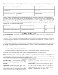 Form REW-5 Request for Exemption or Reduction in Withholding of Maine Income Tax on the Disposition of Maine Real Property - Maine, Page 2