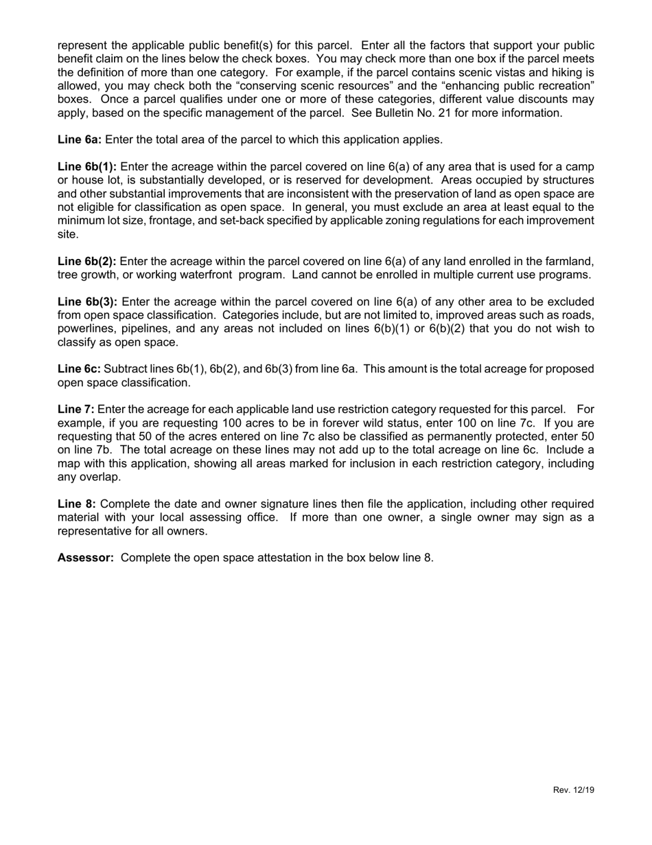 Application for Open Space Land Classification - Maine, Page 3