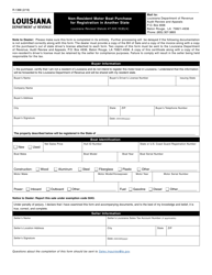 Document preview: Form R-1368 Non-resident Motor Boat Purchase for Registration in Another State - Louisiana