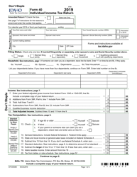 Document preview: Form 40 (EFO00089) Individual Income Tax Return - Idaho