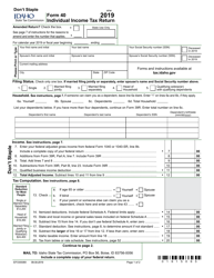 Form 40 (EFO00089) &quot;Individual Income Tax Return&quot; - Idaho