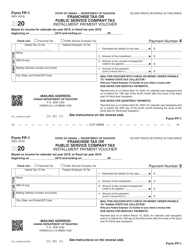 Form FP-1 Franchise Tax or Public Service Company Tax Installment Payment Voucher - Hawaii, Page 3