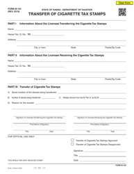 Form M-103 Transfer of Cigarette Tax Stamps - Hawaii