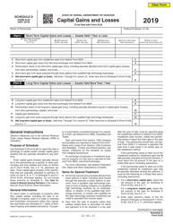 Form N-20 Schedule D Capital Gains and Losses - Hawaii