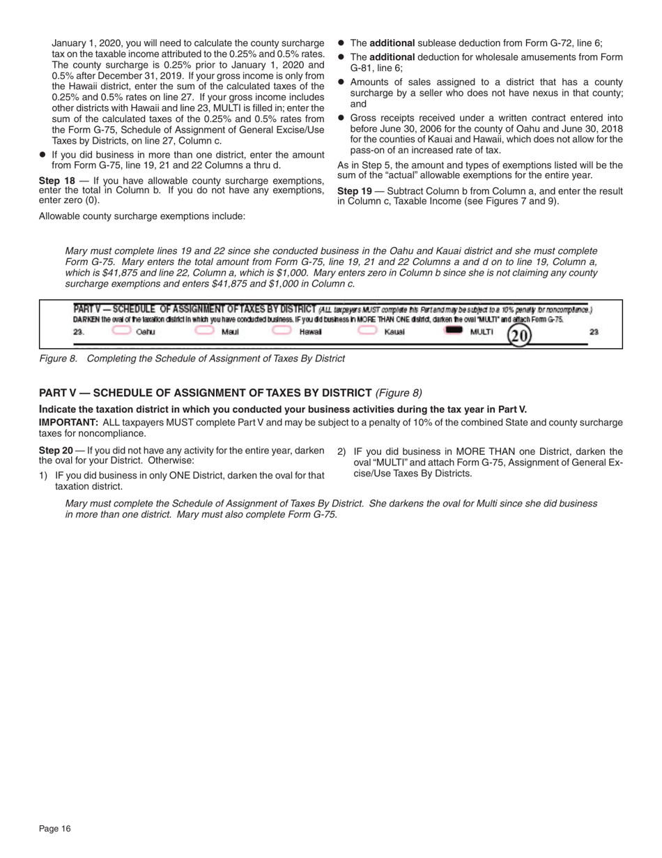 Instructions for Form G-45, G-49 - Hawaii, Page 16