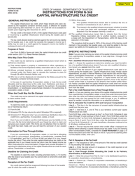 Document preview: Instructions for Form N-348 Capital Infrastructure Tax Credit - Hawaii
