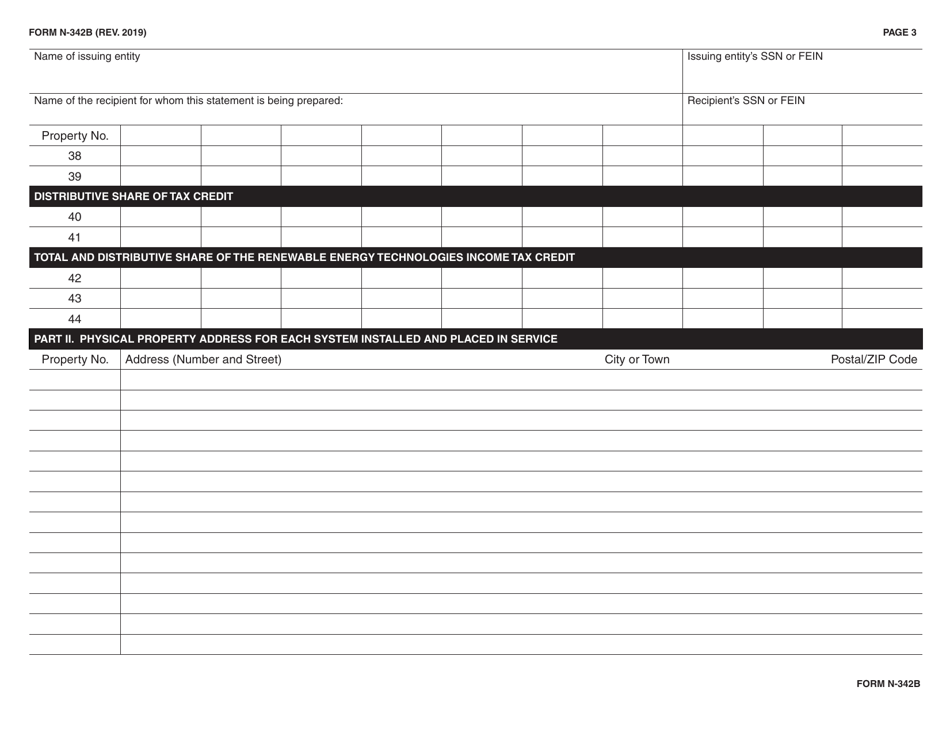 Form N-342B Download Fillable PDF Or Fill Online Composite Information ...