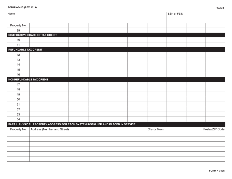 Form N-342C Composite Schedule for Form N-342 - Hawaii, Page 3