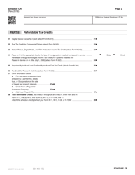 Schedule CR Schedule of Tax Credits - Hawaii, Page 2