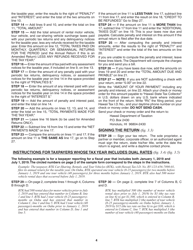 Instructions for Form RV-3 Rental Motor Vehicle, Tour Vehicle, and Car-Sharing Vehicle Surcharge Tax Annual Return and Reconciliation - Hawaii, Page 4
