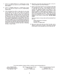 Instructions for Form RV-3 Rental Motor Vehicle, Tour Vehicle, and Car-Sharing Vehicle Surcharge Tax Annual Return and Reconciliation - Hawaii, Page 6