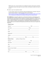 Scrap Tire Facility Permit Application - Delaware, Page 6