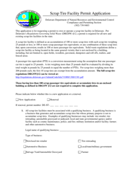 Document preview: Scrap Tire Facility Permit Application - Delaware