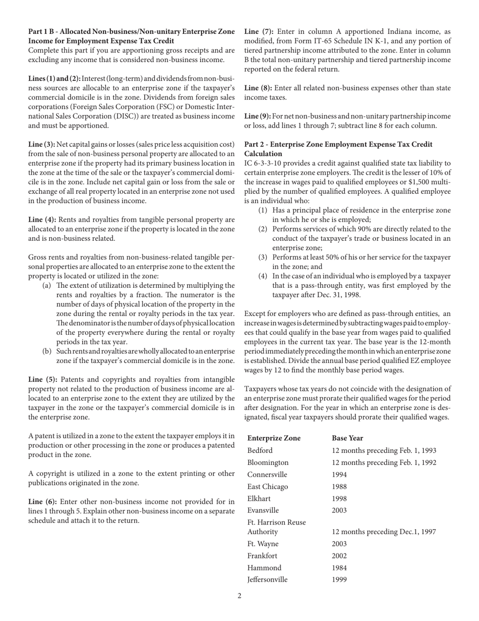 State Form 49178 Schedule EZ 1, 2, 3 - Indiana, Page 5
