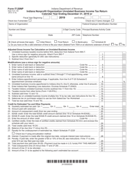 Form IT-20NP (State Form 148) Indiana Nonprofit Organization Unrelated Business Income Tax Return - Indiana