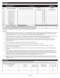 Form 103 - SHORT (State Form 11274) Business Tangible Personal Property Return - Indiana, Page 2