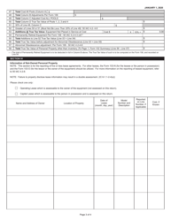State Form 50006 (102) Farmer&#039;s Tangible Personal Property Assessment Return - Indiana, Page 3