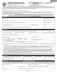 State Form 50006 (102) &quot;Farmer's Tangible Personal Property Assessment Return&quot; - Indiana