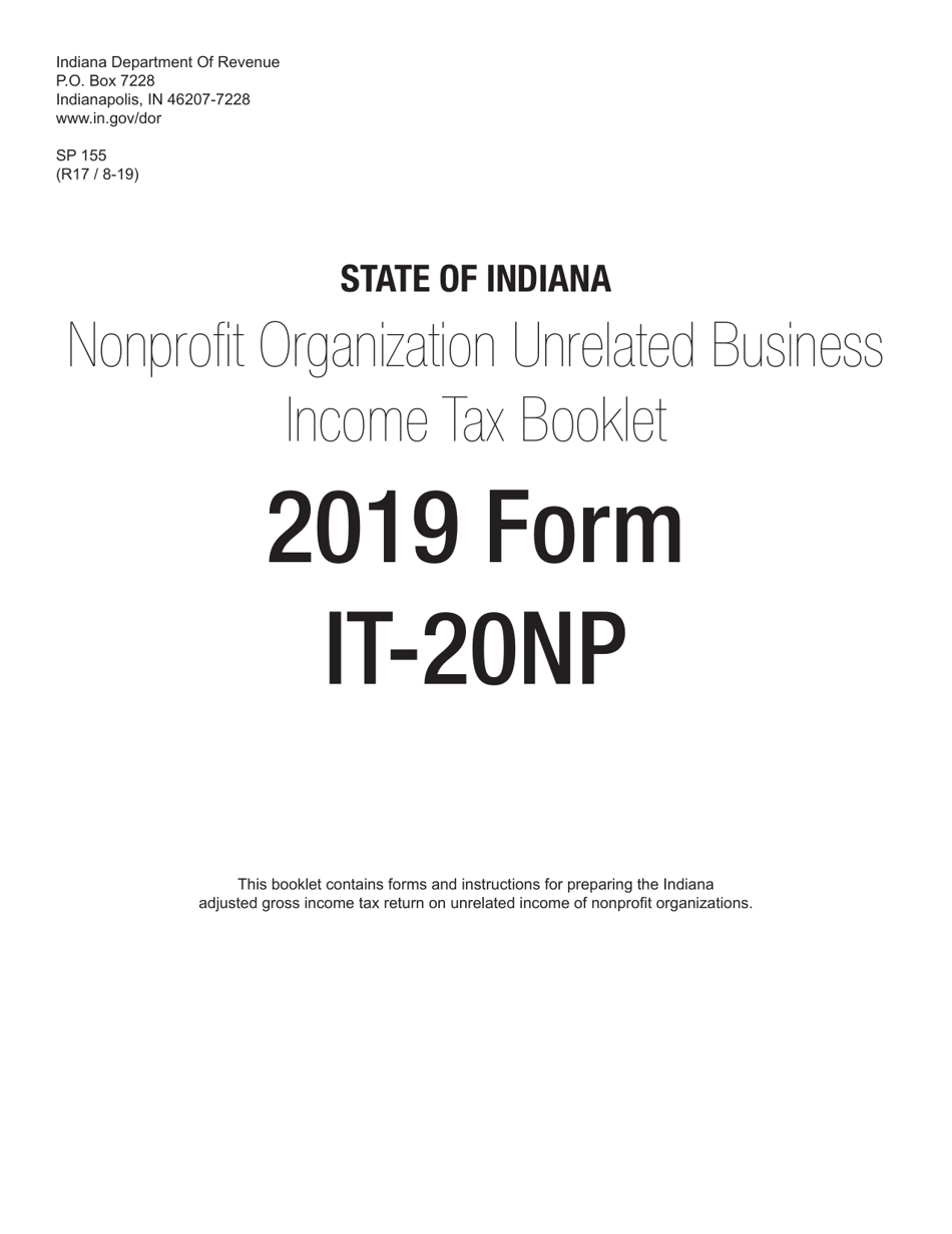 Instructions for Form IT-20NP, State Form 148 Indiana Nonprofit Organization Unrelated Business Income Tax Return - Indiana, Page 1