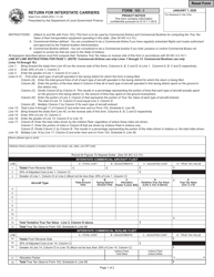 State Form 22649 (103-I) Return for Interstate Carriers - Indiana