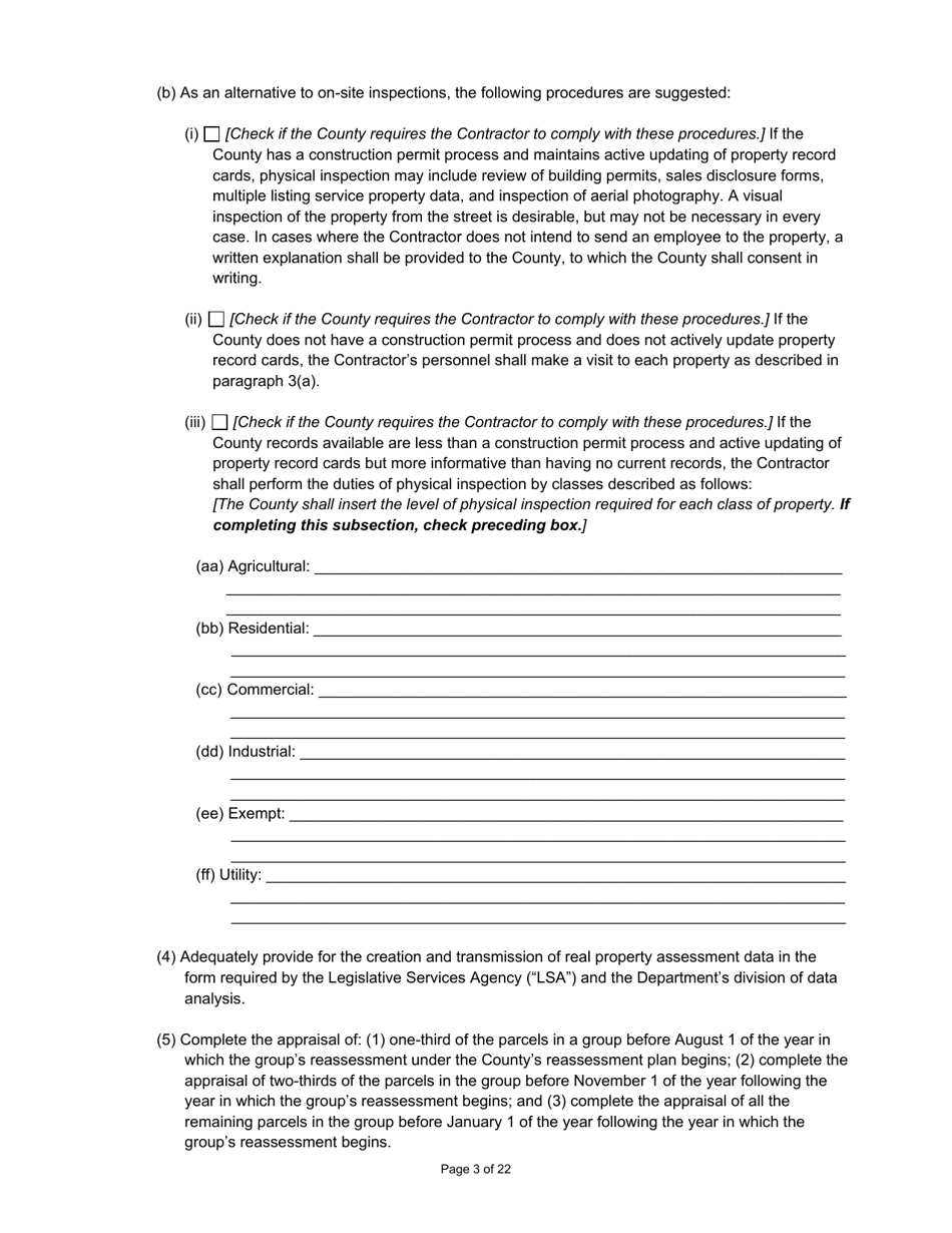 State Form 55932 Prescribed Contract for Cyclical Reassessment - Indiana, Page 3