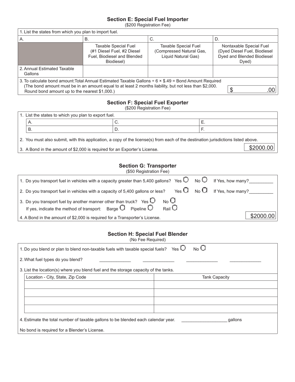 Form FT-1 (State Form 46297) Fuel Tax License Application - Indiana, Page 3
