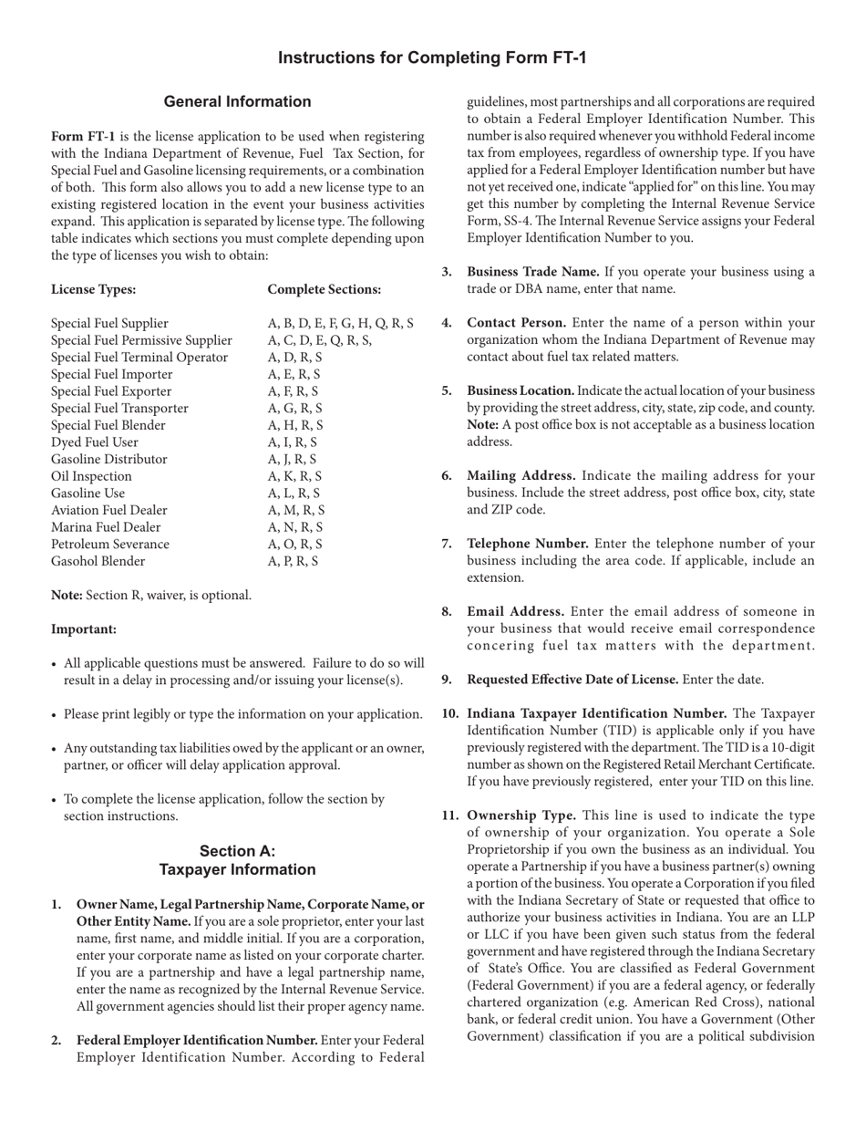 Form FT-1 (State Form 46297) Fuel Tax License Application - Indiana, Page 8