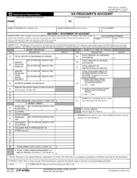 Document preview: VA Form 21P-4706B VA Fiduciary's Account