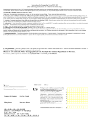 Form USU-103 (State Form 52709) Utility Services Use Tax - Indiana, Page 2