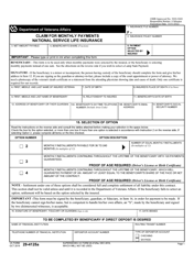 Document preview: VA Form 29-4125A Claim for Monthly Payments - National Service Life Insurance