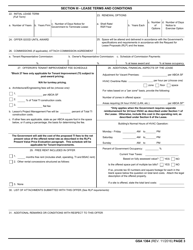GSA Form 1364 Proposal to Lease Space, Page 3