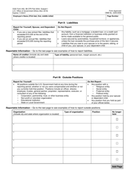 OGE Form 450 Confidential Financial Disclosure Report, Page 5