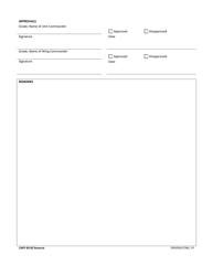 Form CAPF60-82 Civil Air Patrol High Adventure Activity Request, Page 2