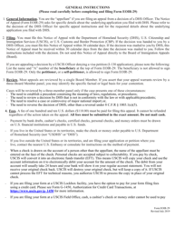 Form EOIR-29 Notice of Appeal to the Board of Immigration Appeals From a Decision of a DHS Officer, Page 2