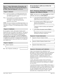 USCIS Form G-884 Request for the Return of Original Documents, Page 4