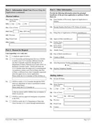 USCIS Form I-824 Application for Action on an Approved Application or Petition, Page 2