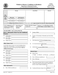 USCIS Form I-751 Petition to Remove Conditions on Residence